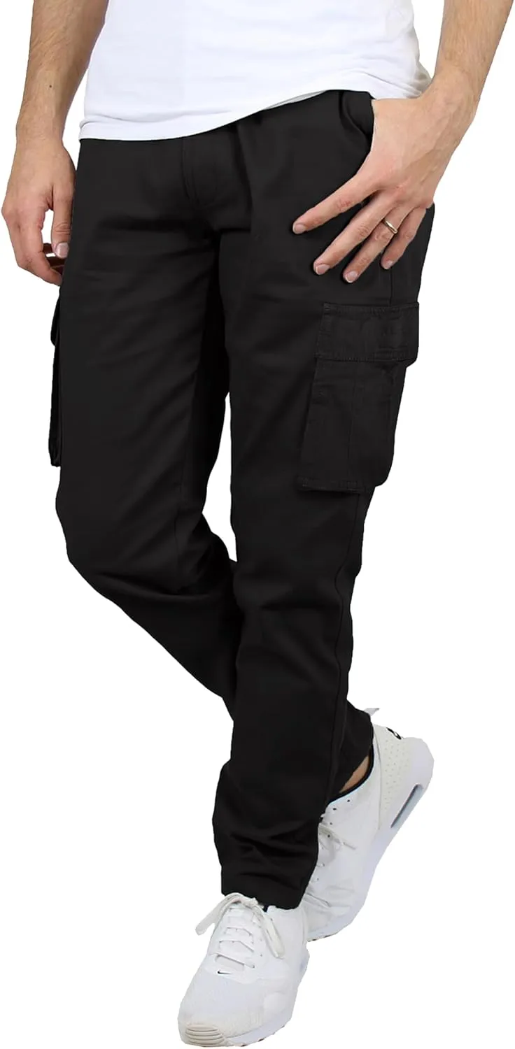 2-Pack Men's Flex-Stretch Cotton Cargo Pants, 31-Inch Inseam - Comfortable and Durable