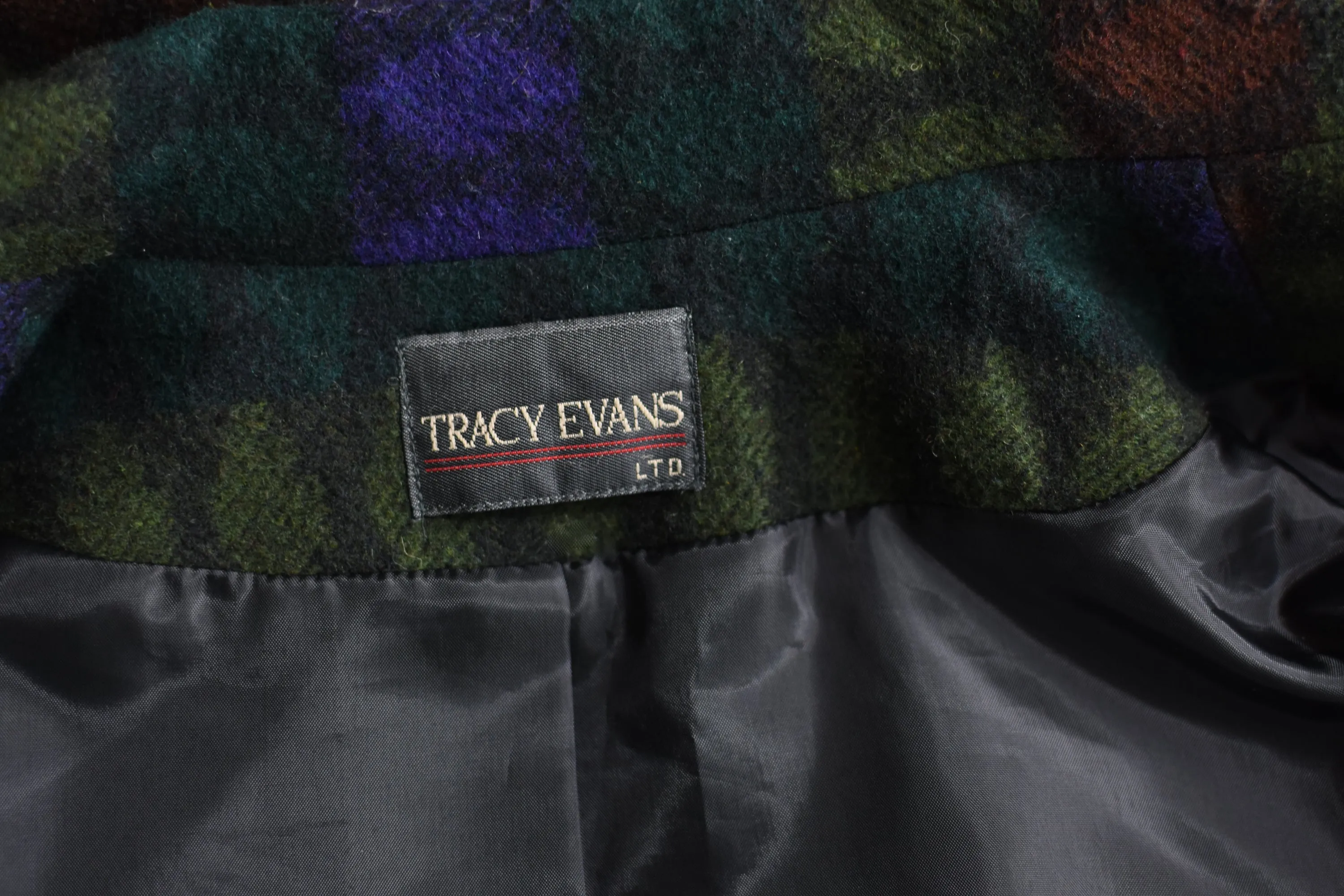 80s Wool Blend Oversized Blanket Blazer