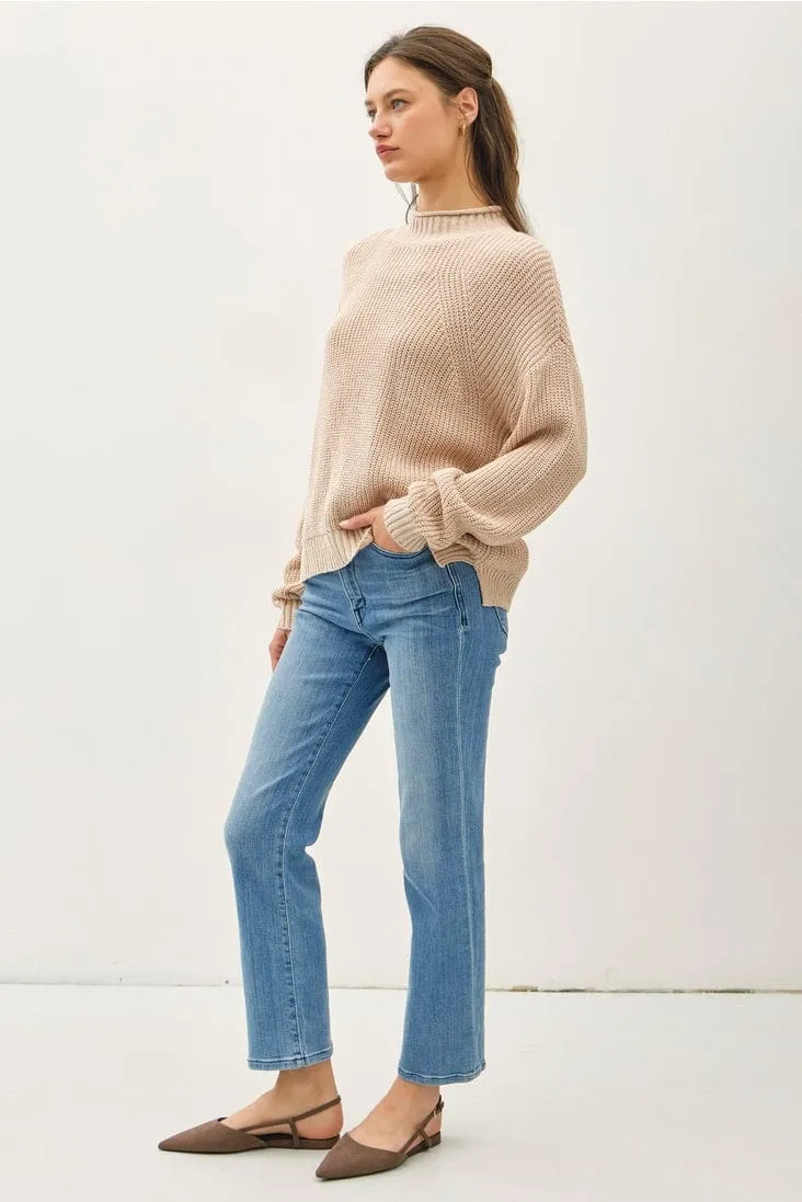 Be Cool Chunky Knit Mockneck Sweater