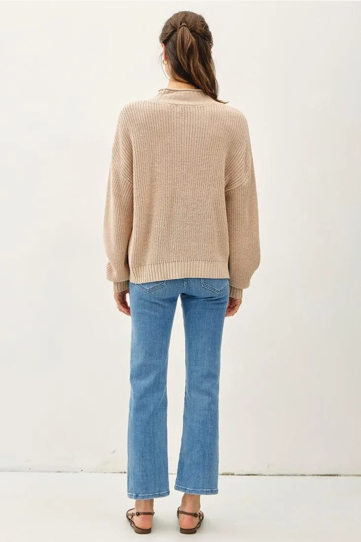 Be Cool Chunky Knit Mockneck Sweater