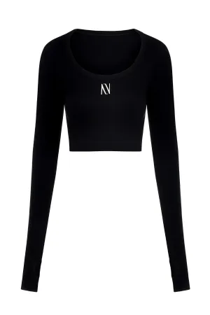 Boat Neck Knit Crop Top (Final Sale)