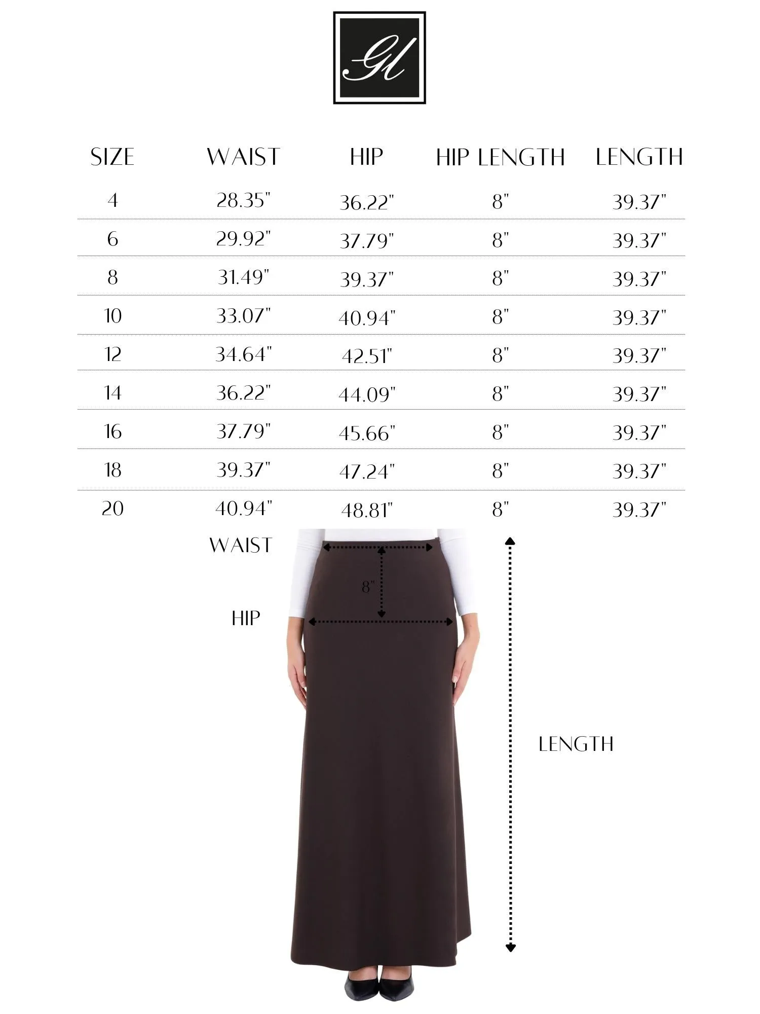 Brown A-Line Style Comfy Maxi Dress Skirt - G-Line
