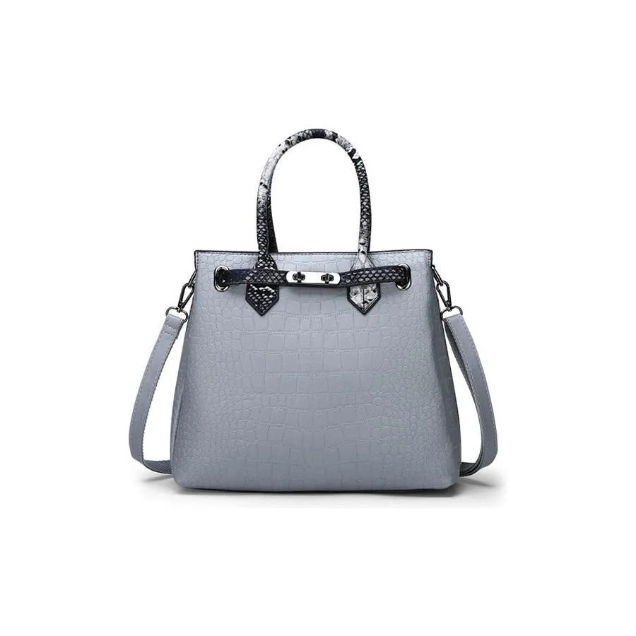 Chic CrocLuxe Crossbody Tote