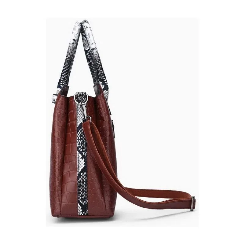 Chic CrocLuxe Crossbody Tote