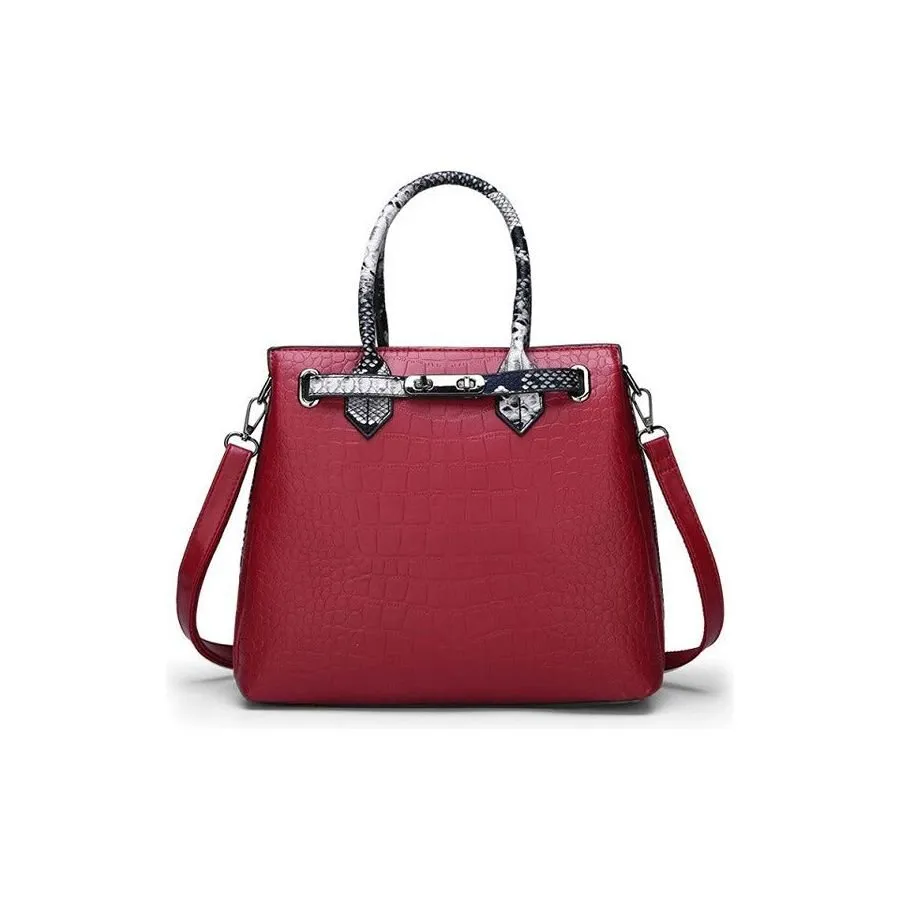 Chic CrocLuxe Crossbody Tote