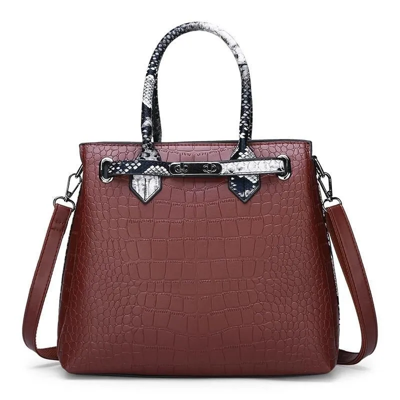 Chic CrocLuxe Crossbody Tote