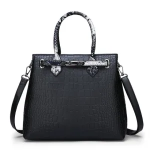 Chic CrocLuxe Crossbody Tote