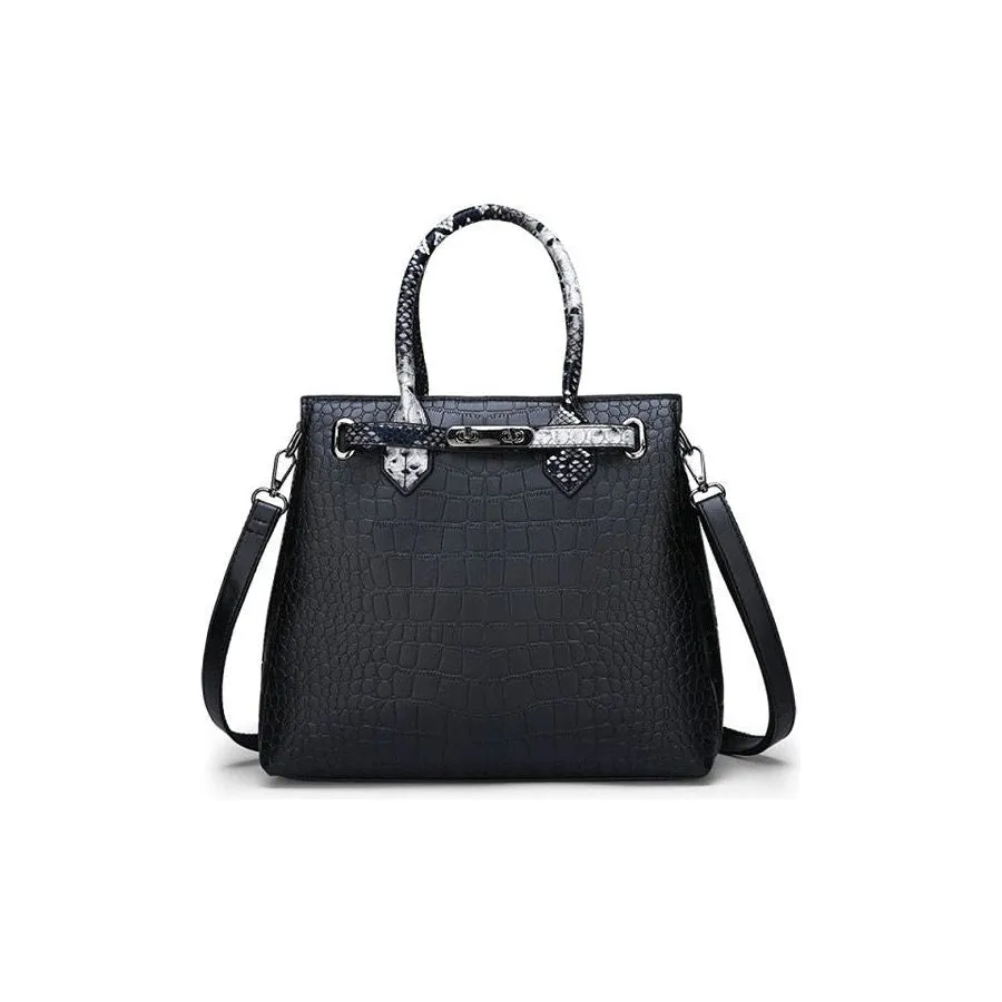 Chic CrocLuxe Crossbody Tote