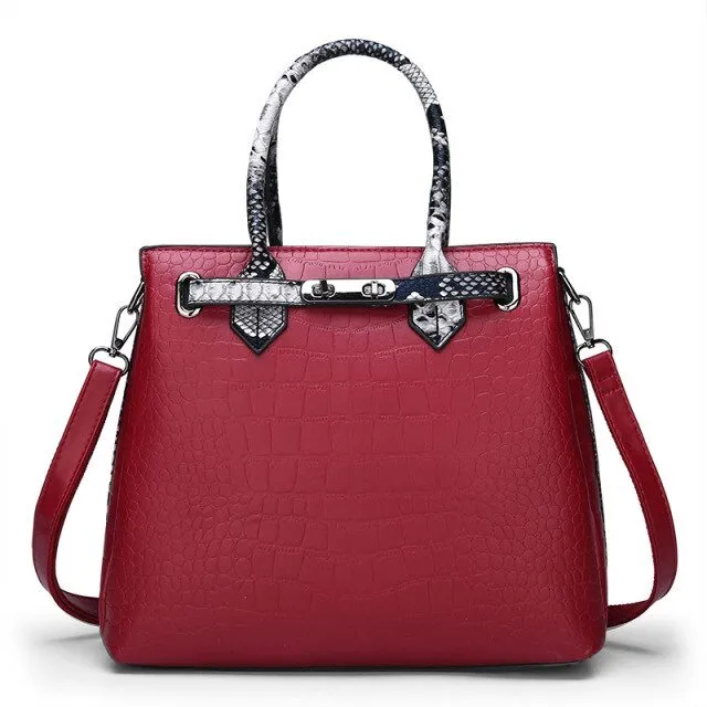 Chic CrocLuxe Crossbody Tote