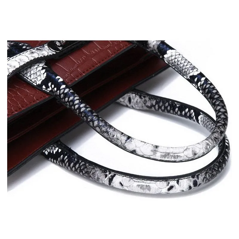 Chic CrocLuxe Crossbody Tote