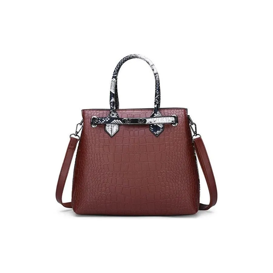 Chic CrocLuxe Crossbody Tote