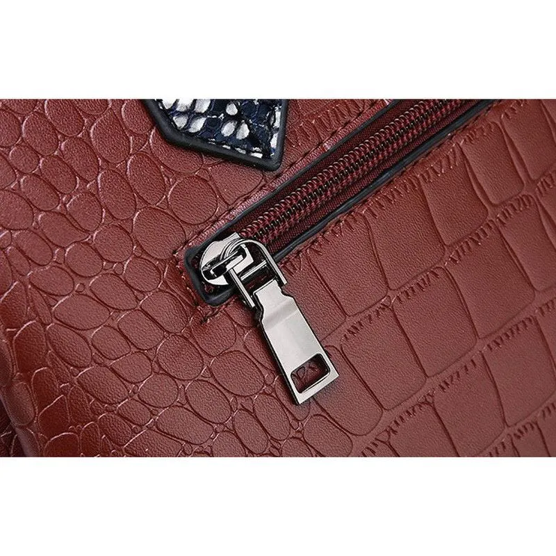 Chic CrocLuxe Crossbody Tote