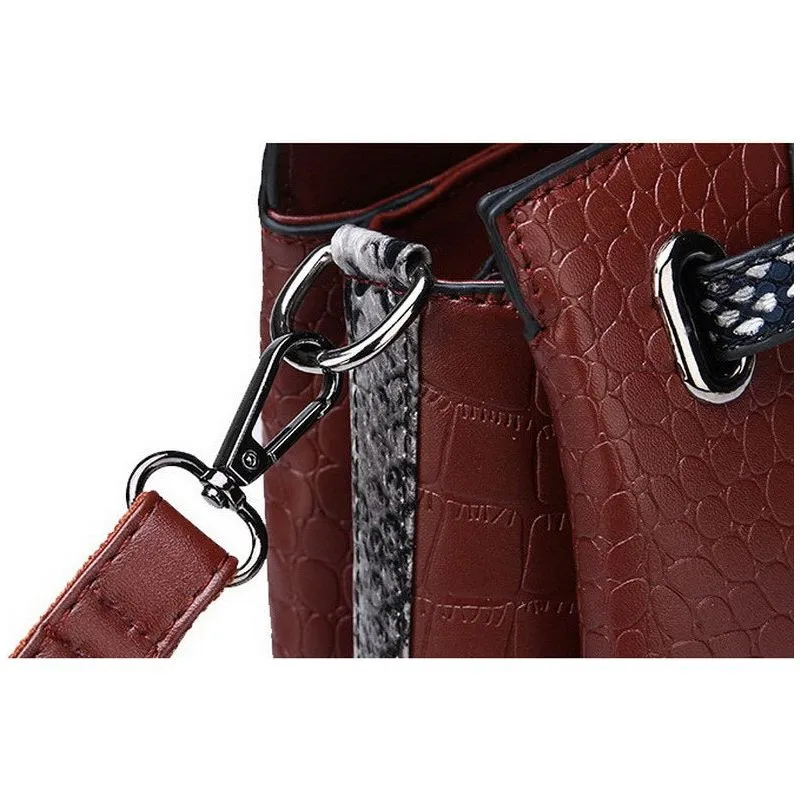 Chic CrocLuxe Crossbody Tote