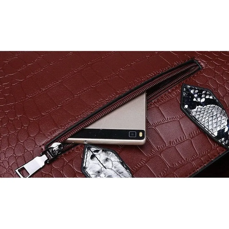 Chic CrocLuxe Crossbody Tote