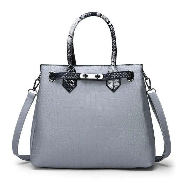 Chic CrocLuxe Crossbody Tote