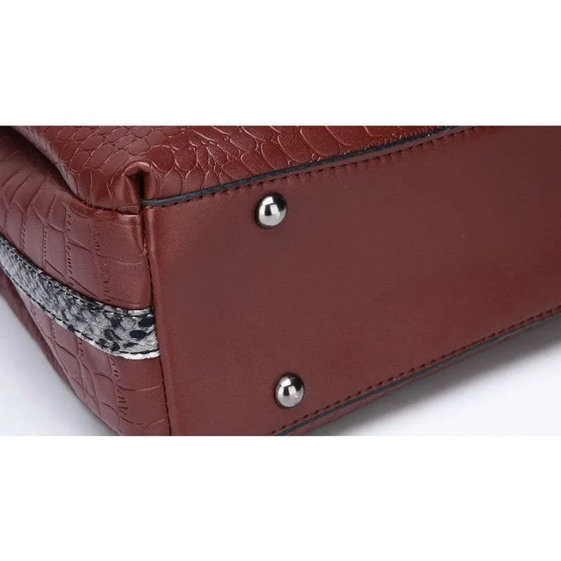 Chic CrocLuxe Crossbody Tote