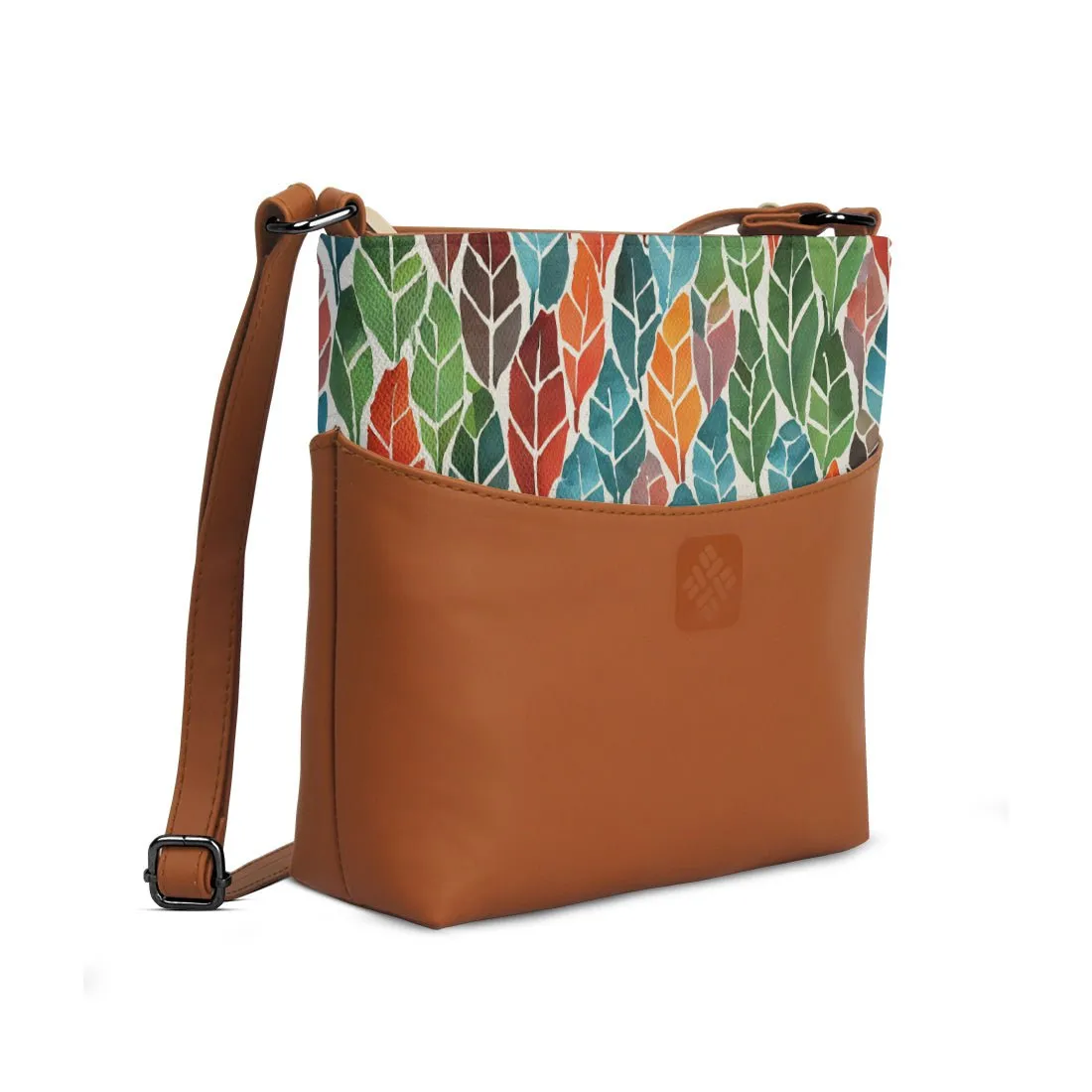 Chic Essentials Crossbody Colorful Leaf