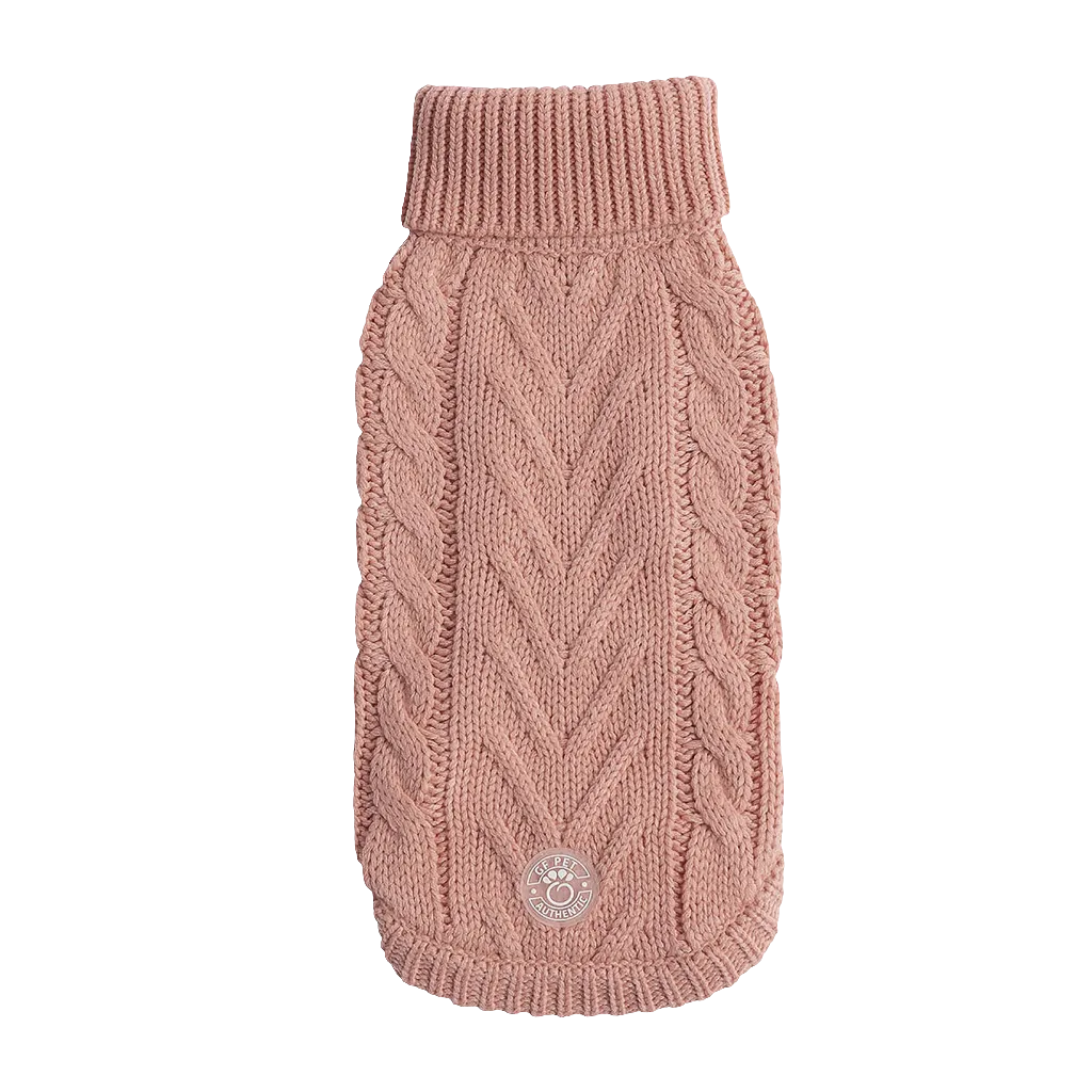 Cozy Pink Chalet Dog Sweater – Warm & Stylish Pet Apparel