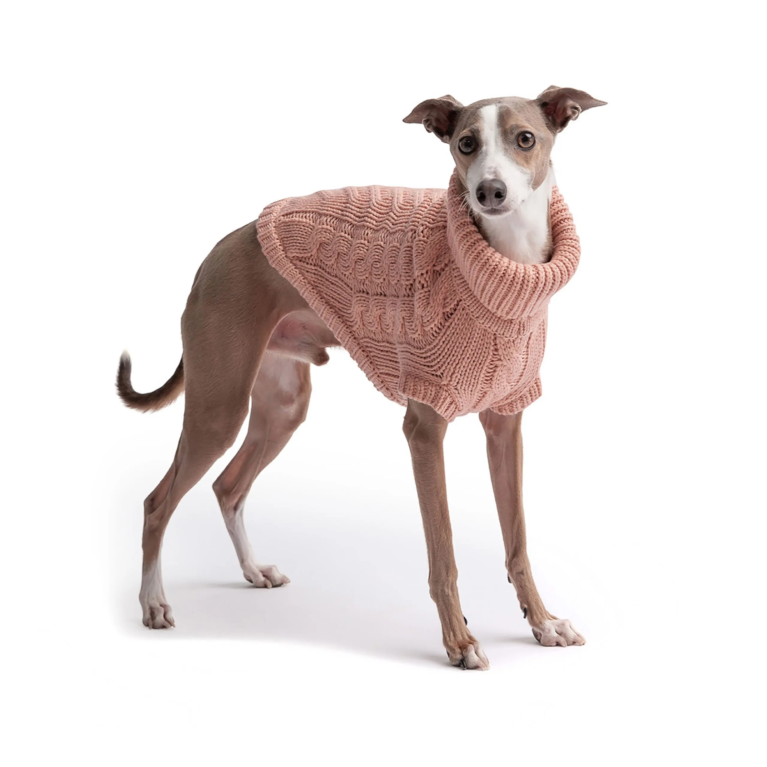 Cozy Pink Chalet Dog Sweater – Warm & Stylish Pet Apparel