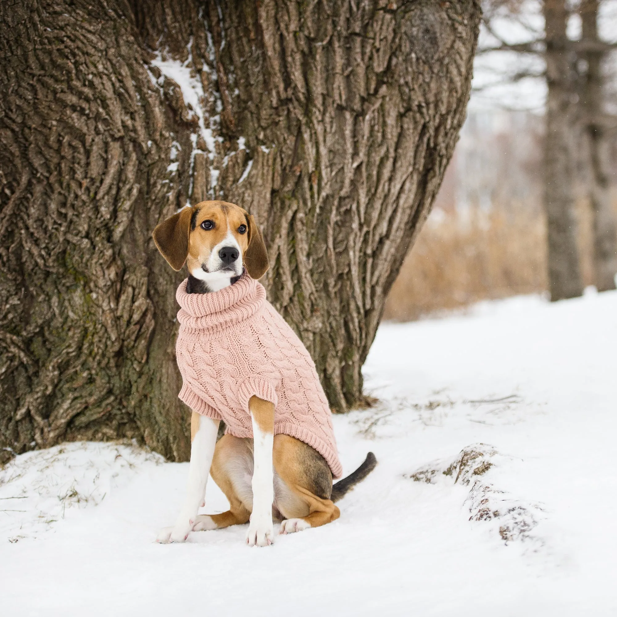 Cozy Pink Chalet Dog Sweater – Warm & Stylish Pet Apparel