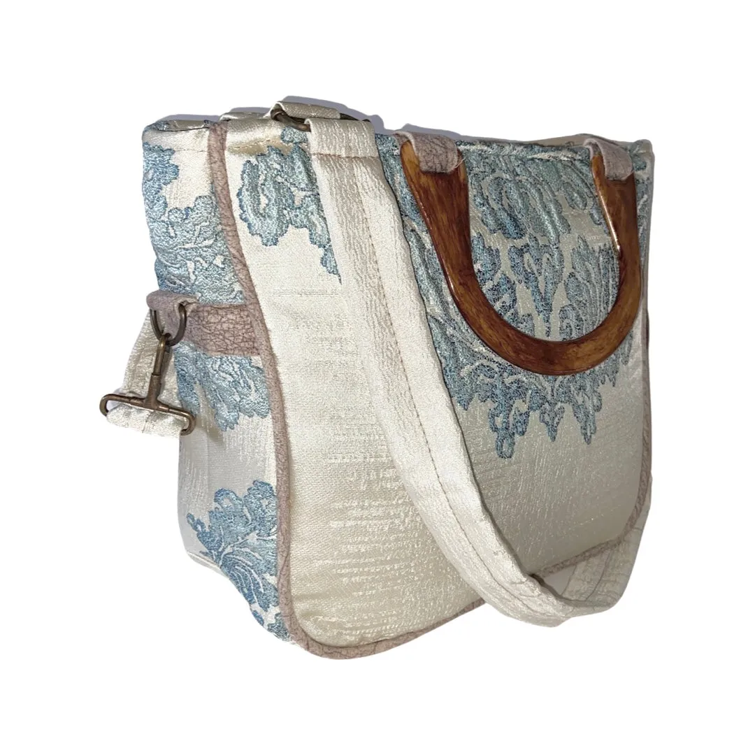 Crossbody Casual Bag - Bag with A Wooden Handle