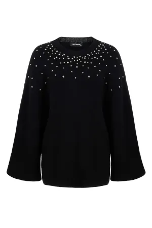 Crystal Stone Detailed Knit Sweater (Final Sale)
