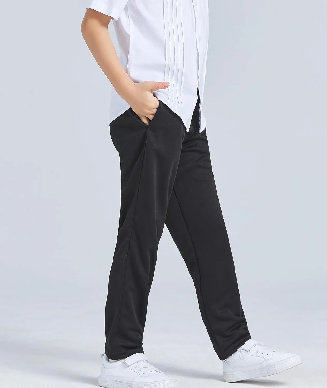 DaniChins Boys' Jogger Sweatpants Active Athletic Pants with Pockets