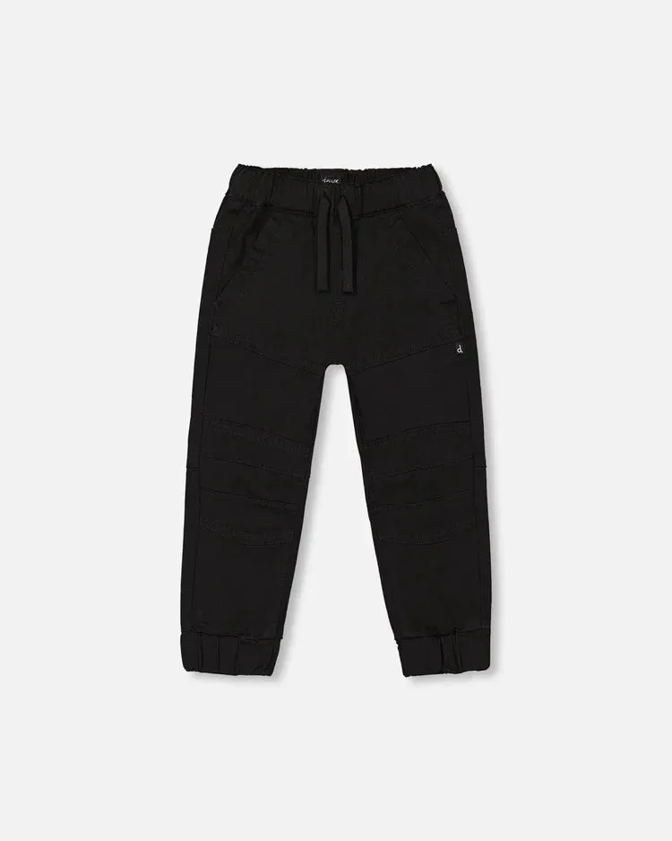 Deux Par Deux Stretch Twill Jogger Pants - Anthracite