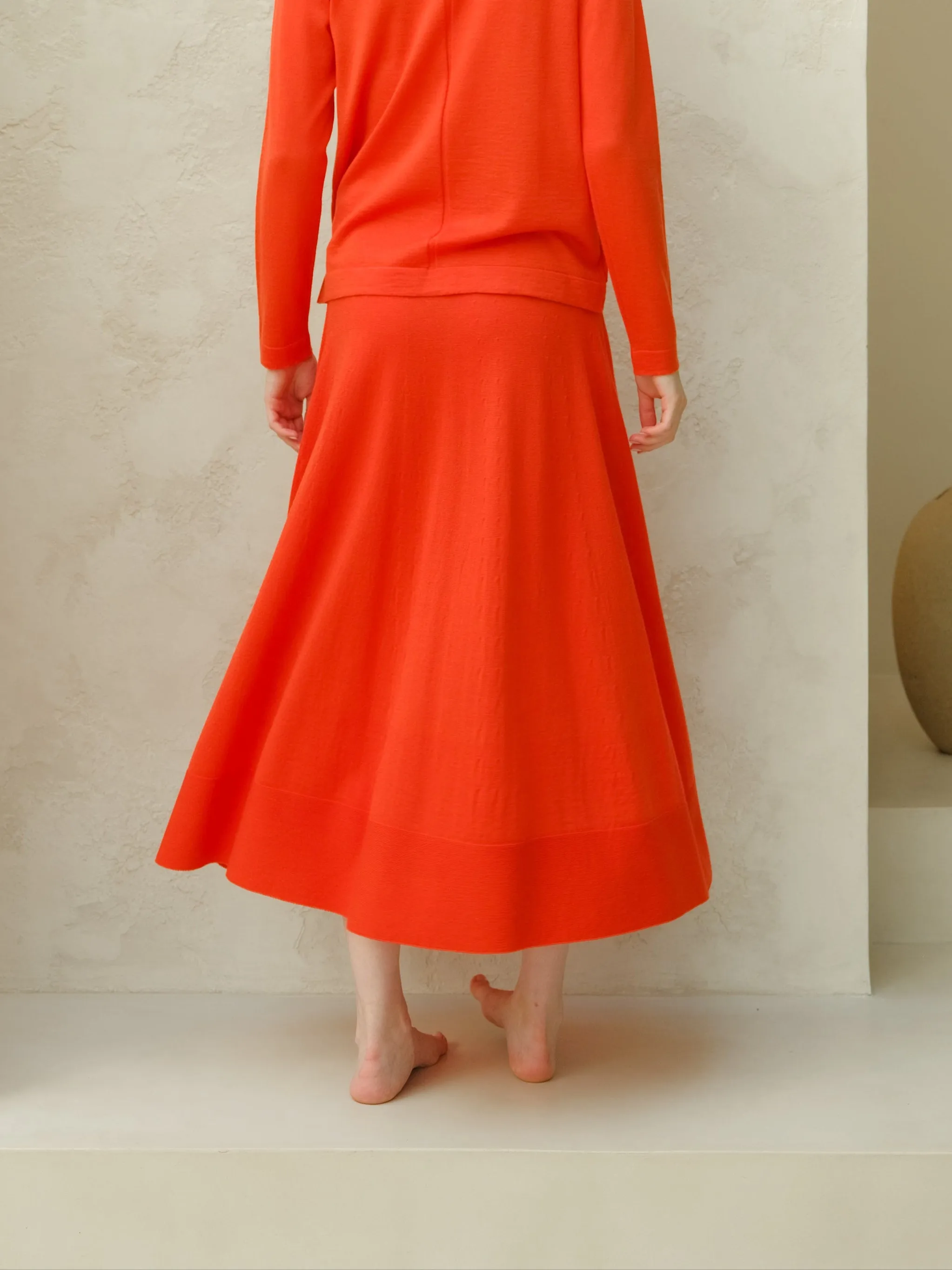Extra Fine Merino A-Line Skirt (3D-Knit)