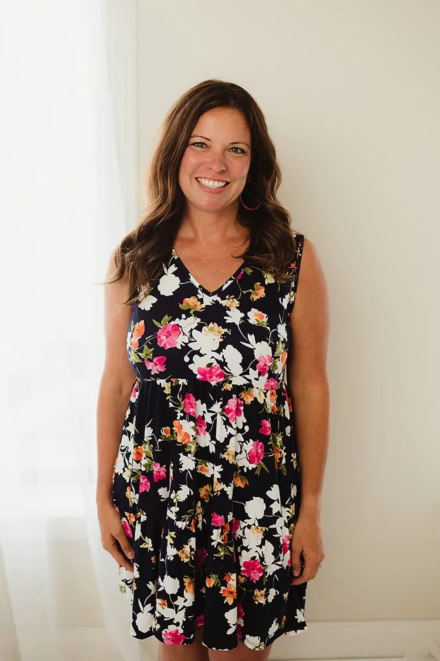 Floral Mini Tiered Dress
