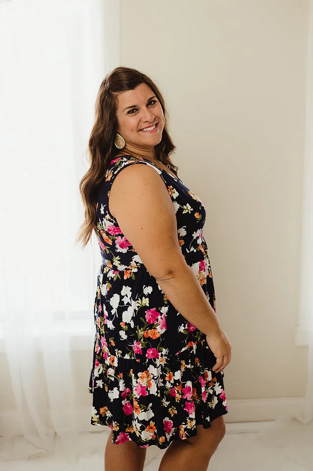 Floral Mini Tiered Dress
