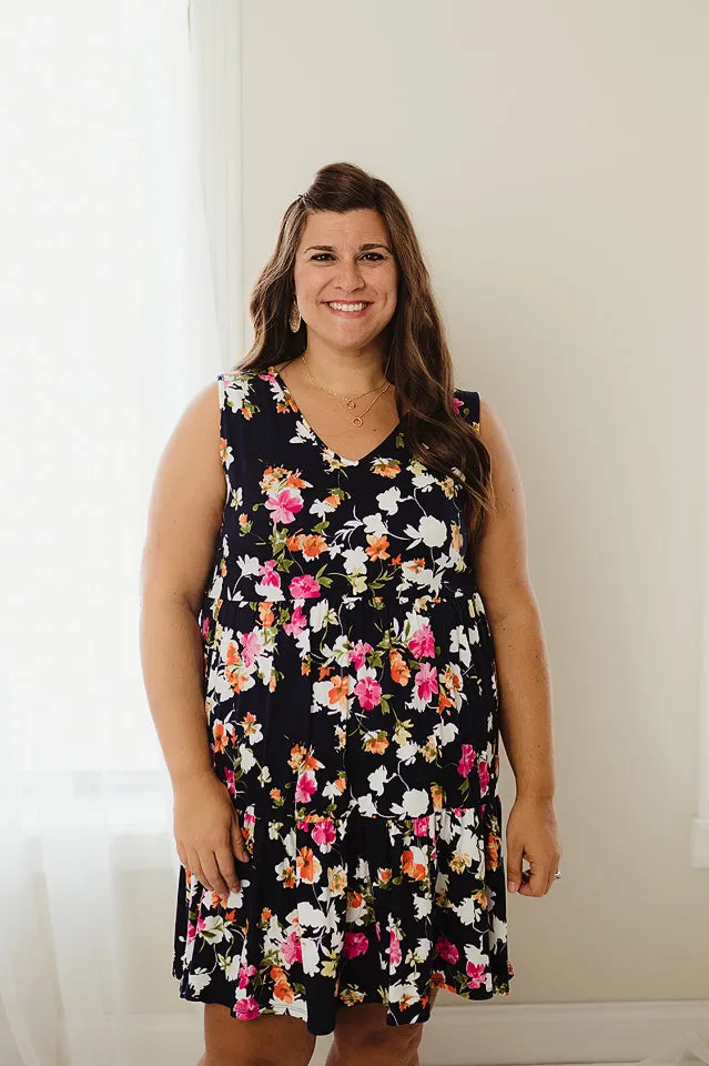 Floral Mini Tiered Dress
