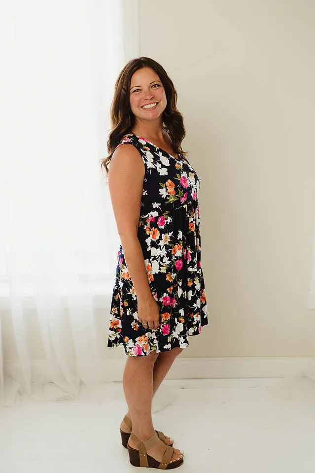 Floral Mini Tiered Dress