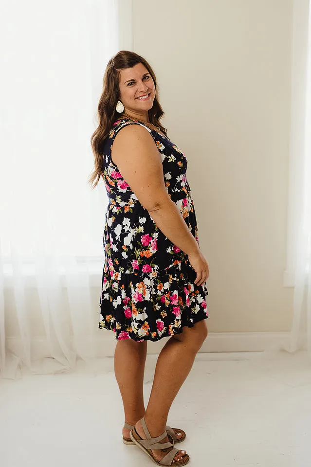 Floral Mini Tiered Dress
