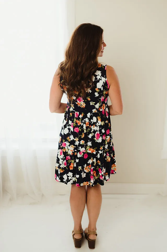 Floral Mini Tiered Dress