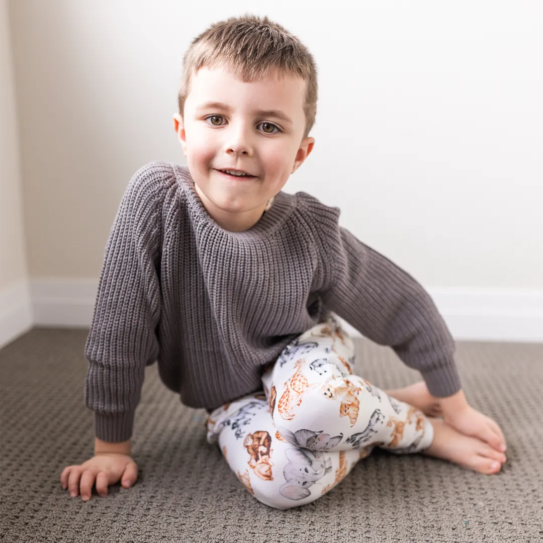 Forever and a Gray Little Chunky Knit Bamboo Sweater