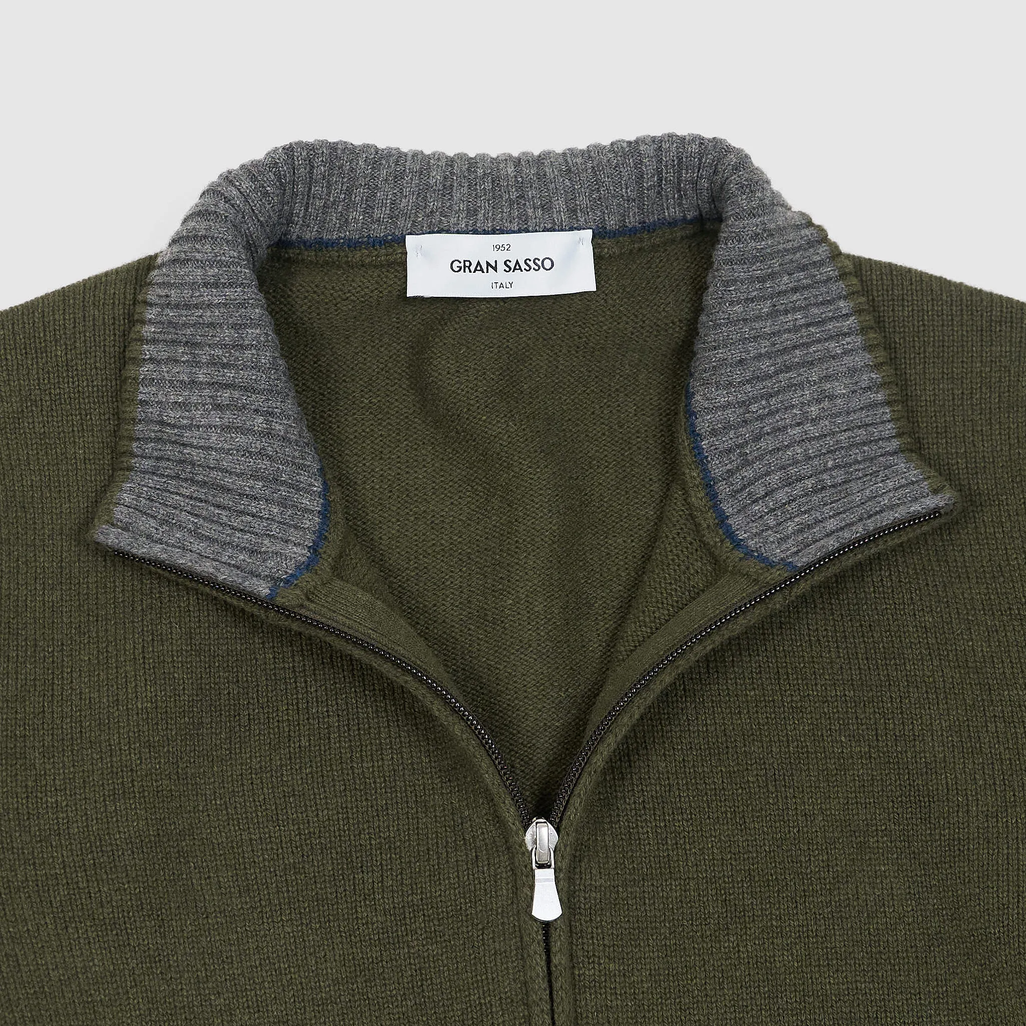 Gran Sasso Full-Zip Wool Cardigan