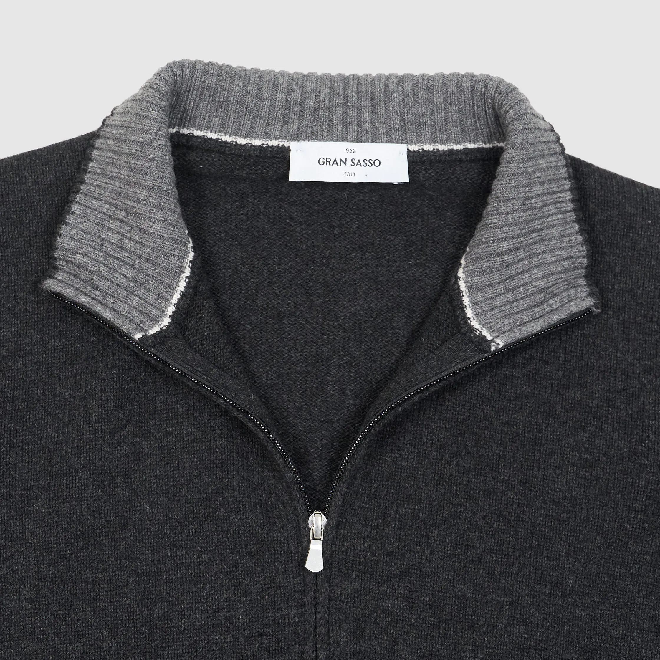 Gran Sasso Full-Zip Wool Cardigan