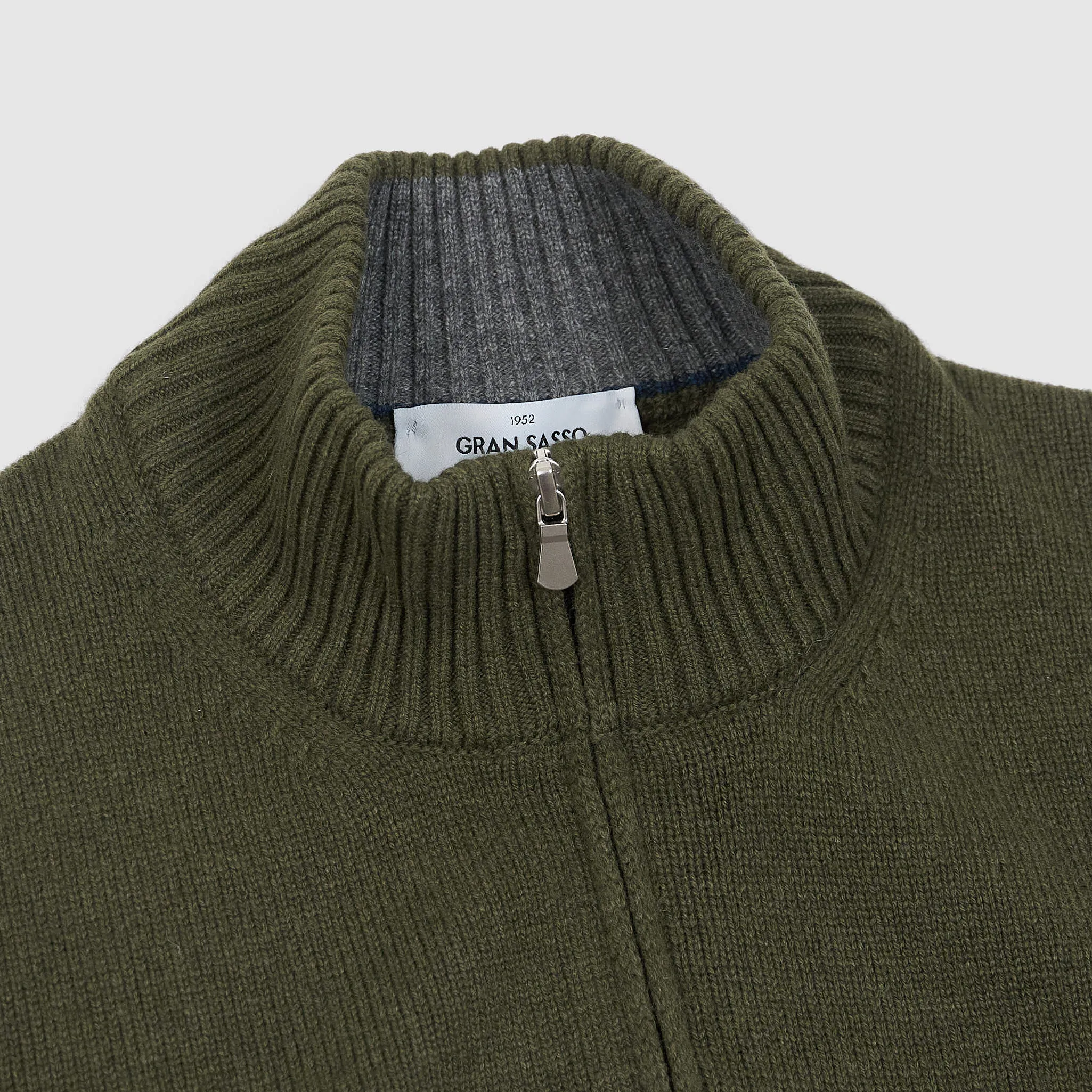 Gran Sasso Full-Zip Wool Cardigan