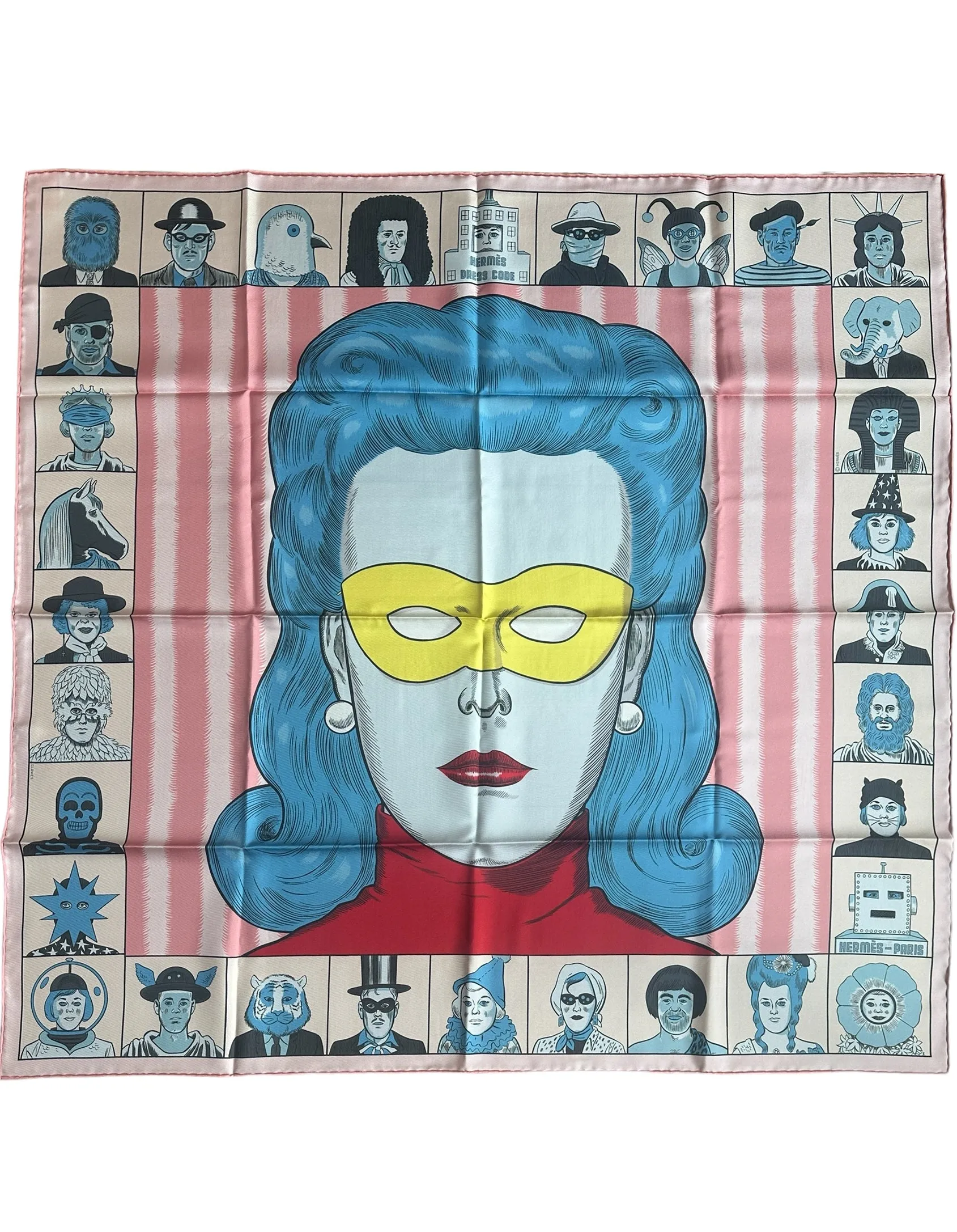 Hermes NEW Dress Code Double Face 90cm Silk Scarf