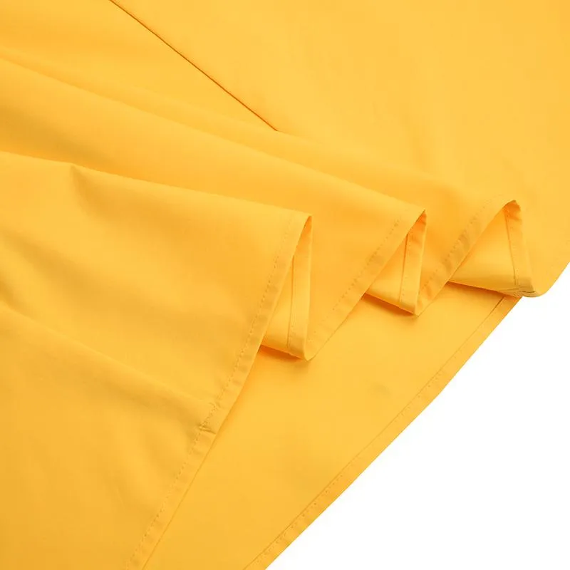 High-Waist Solid A-line Maxi Skirt