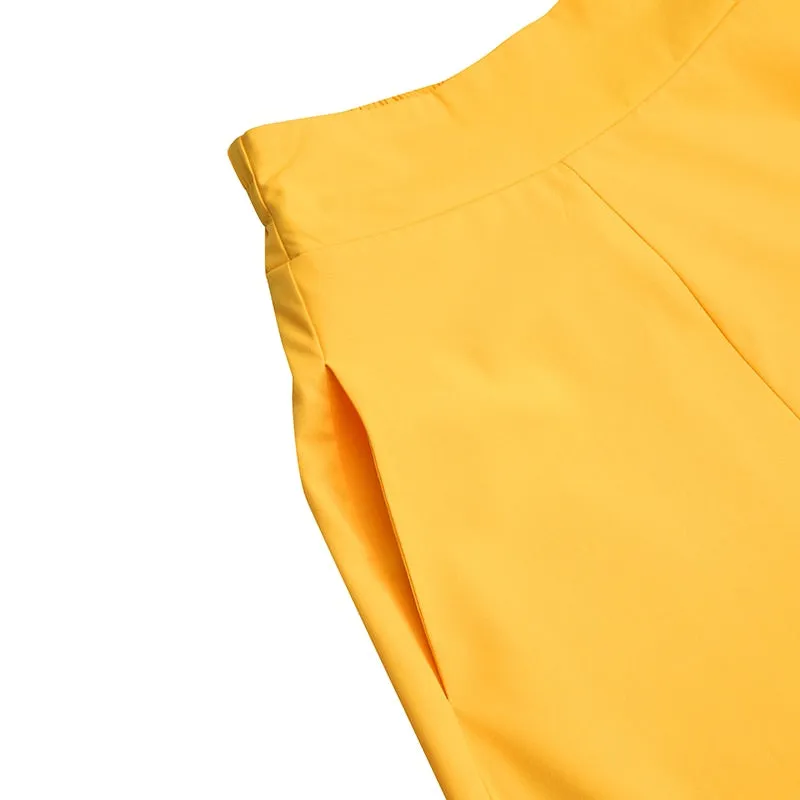High-Waist Solid A-line Maxi Skirt