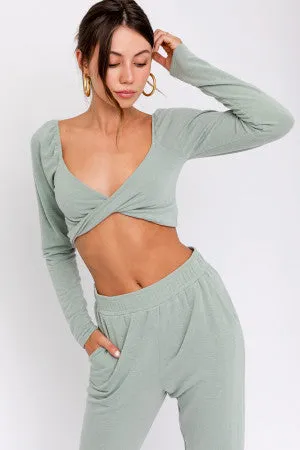 Jersey Travel Jogger Set - Sage
