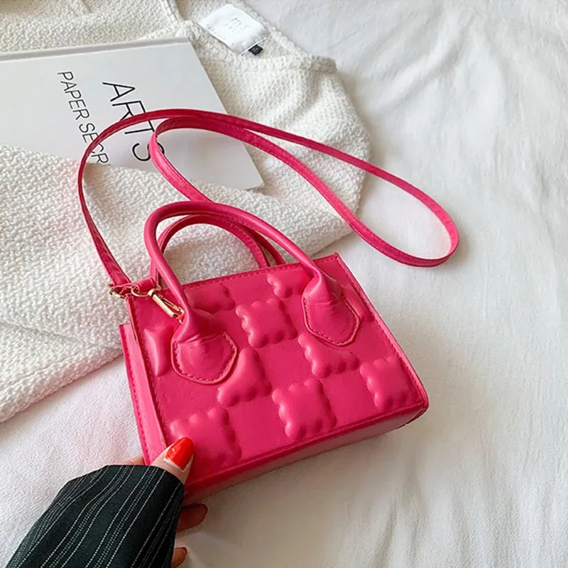 Lady Glams Biscuit Embossing Crossbody Bag - Elevate Your Style with Effortless Elegance
