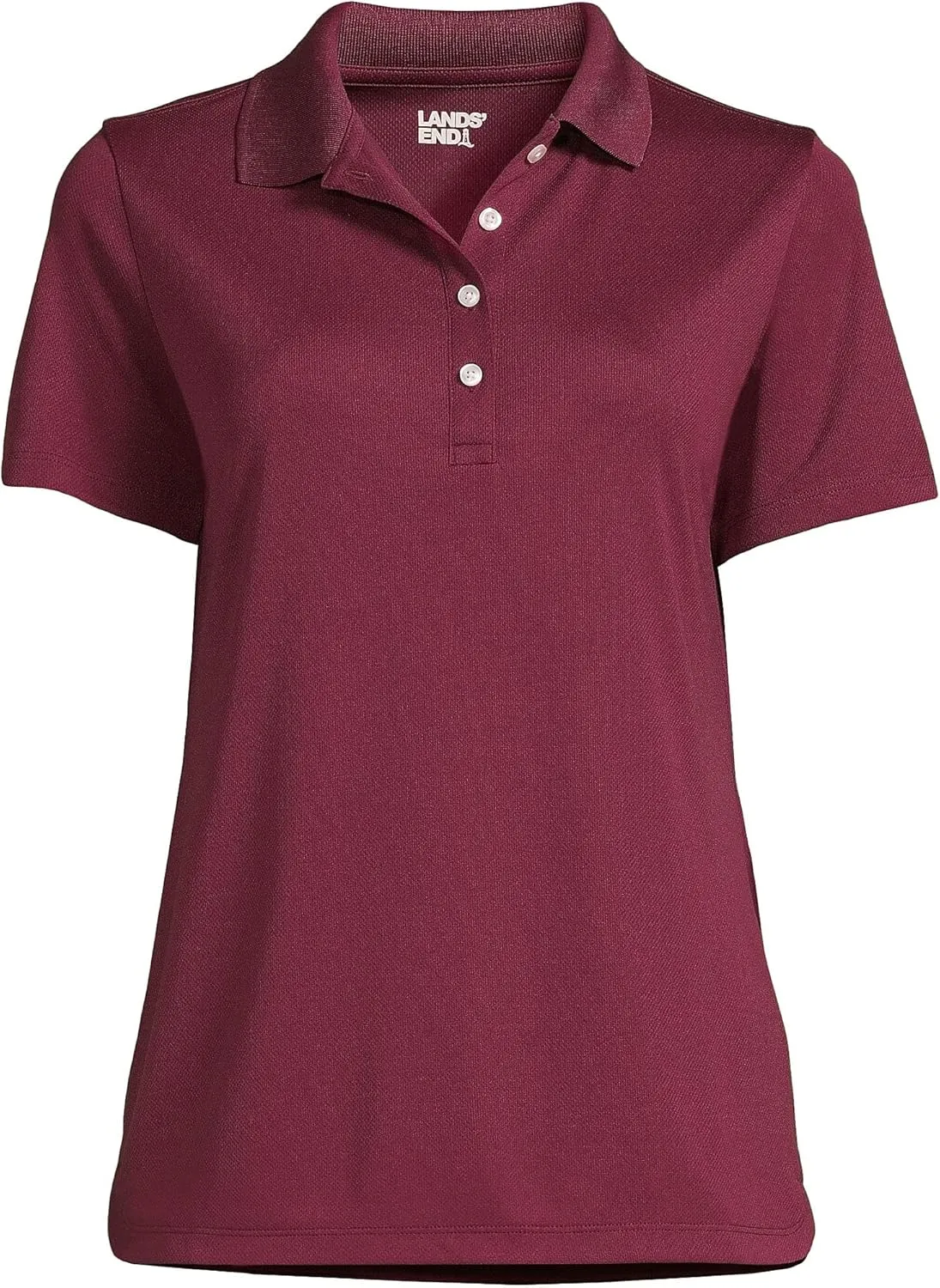 Lands' End Women's Short Sleeve Solid Active Polo