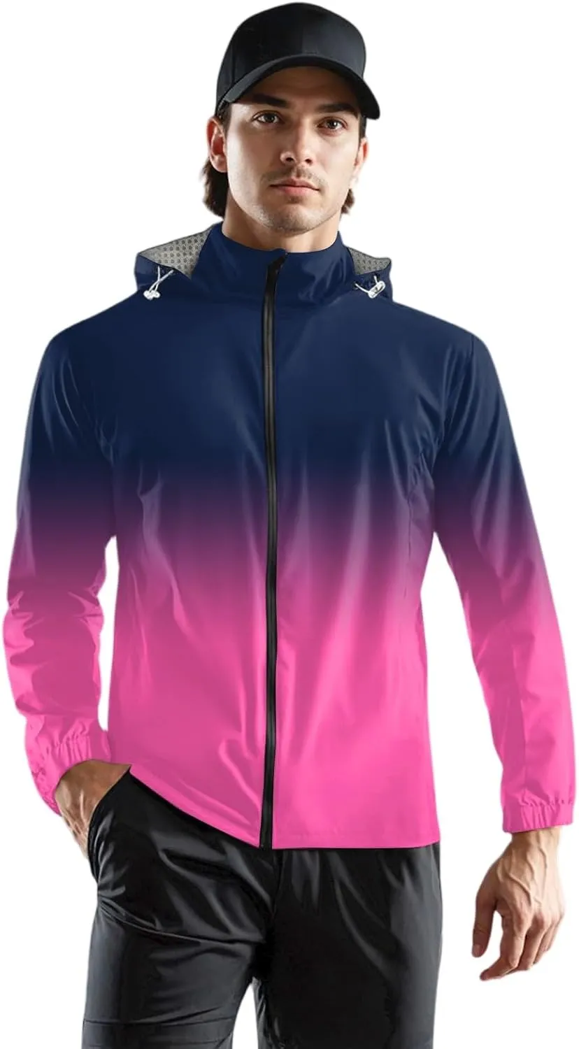 Light Weight Rain Jackets Men Water Resistant Windbreaker Breathable Golf Raincoats Outdoor