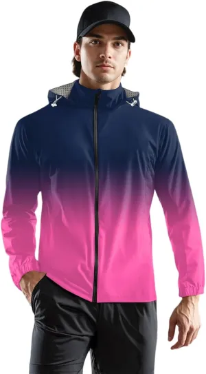 Light Weight Rain Jackets Men Water Resistant Windbreaker Breathable Golf Raincoats Outdoor