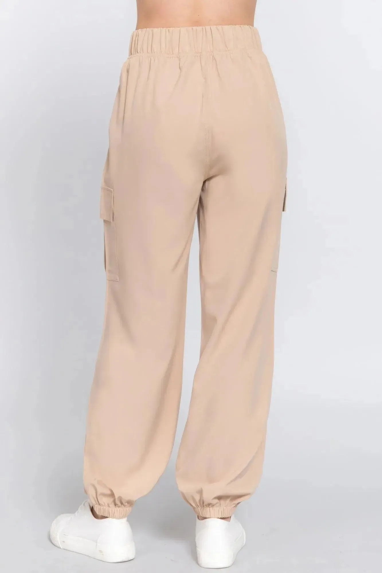 Light Weight Stretch Woven Cargo Jogger Pants