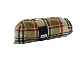 London Camel Plaid Fleece Dog Coat