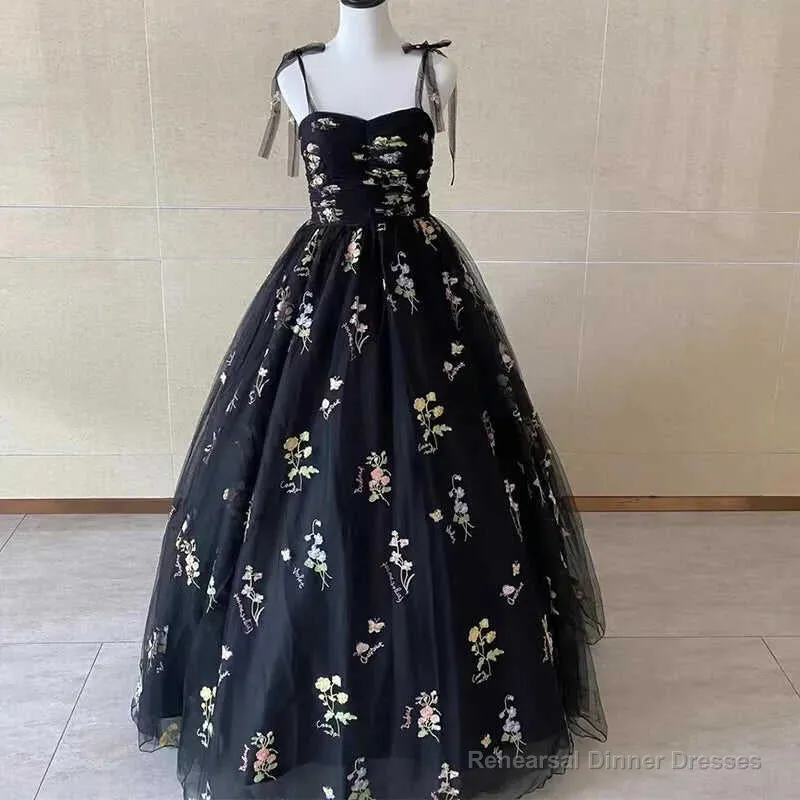 Luxury Floral Embroidery Long Pink Prom Evening Dresses Women Summer Party Formal Occasions Reception Dress